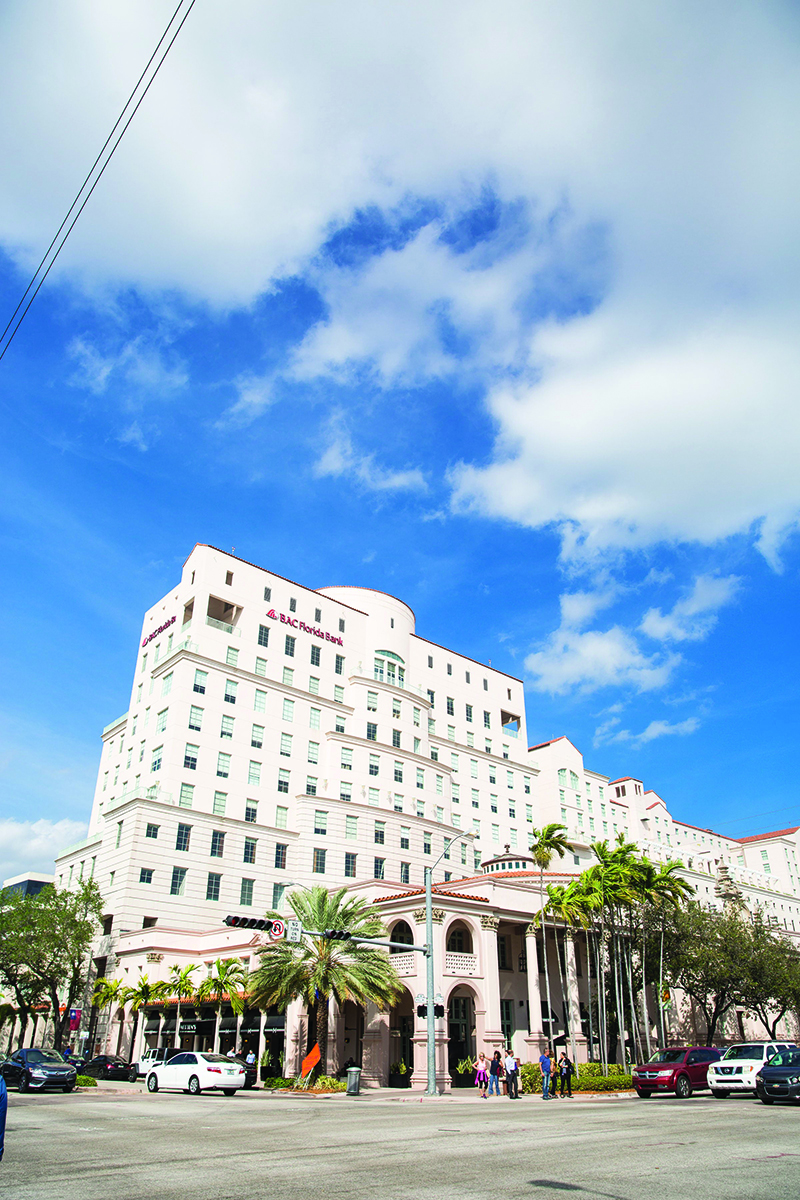 BAC Florida Bank’s headquarters on Miracle Mile in Coral Gables