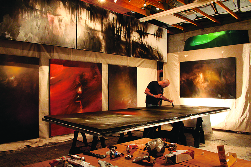 Peter Stromberg in his studio