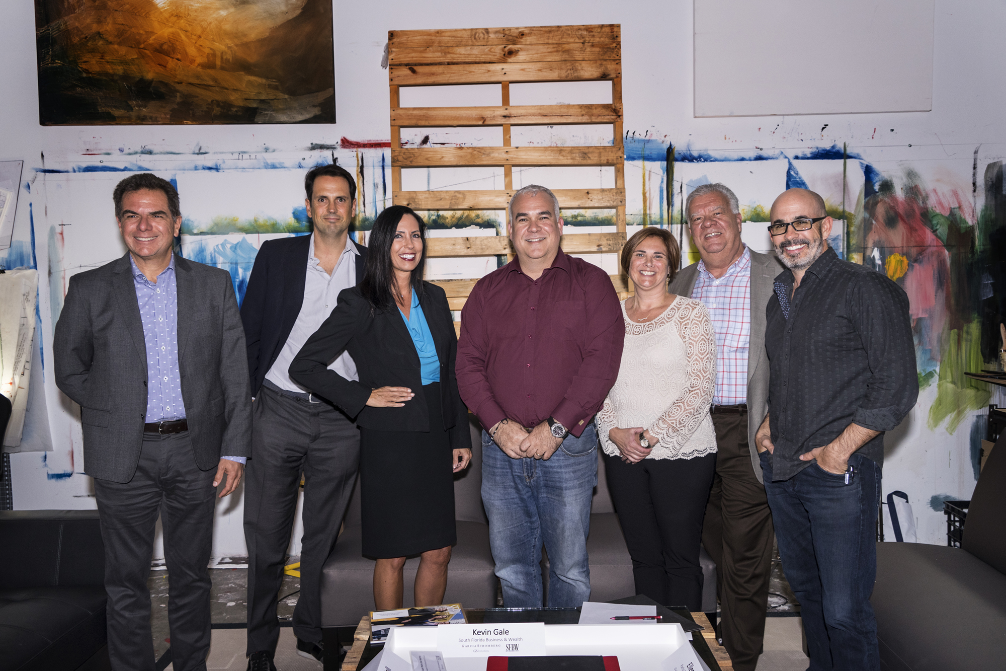 The panelists and sponsors, from left to right: Leonardo Coll, Inigo Ardid, Robin Galanti, Juan Pedro San Martin, Ellen Parisi, Jorge Garcia and Peter Stromberg