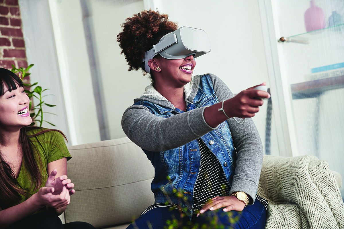 Oculus Go VR goggles were used in a class at St. Andrews School