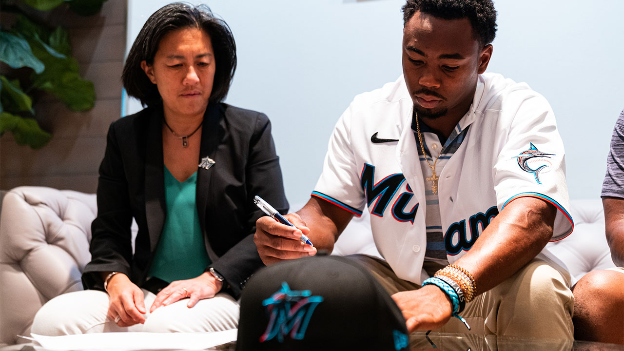 Marlins become first major team with women as president and GM