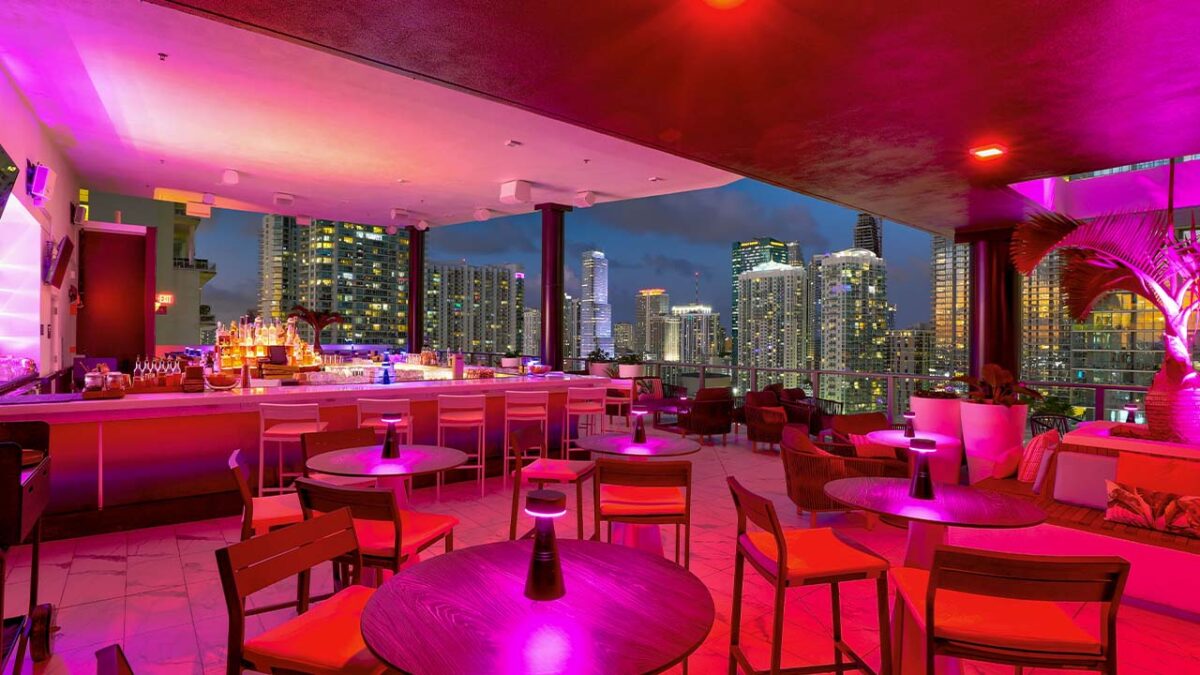 Brickell Rooftop Rosa Enjoy Handcrafted Cocktails and Upscale Bites With a View at Rosa Sky ...