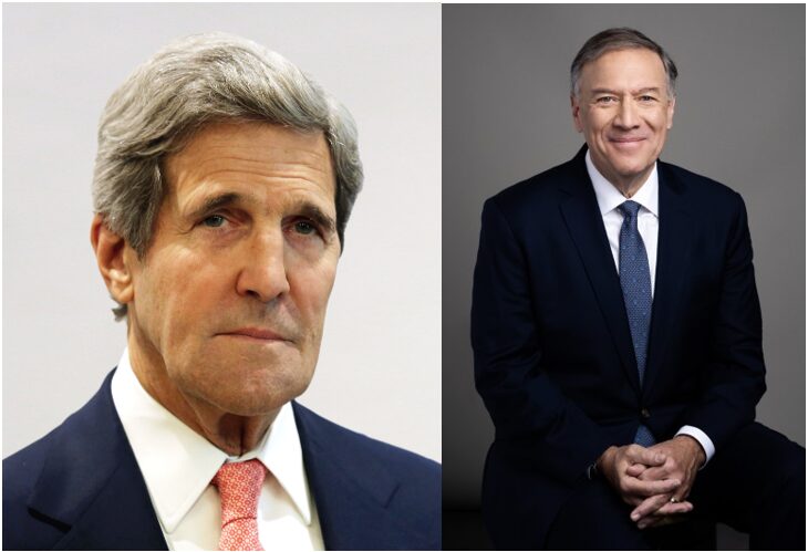 Two older men in suits; the man on the left has gray hair and a serious expression, while the man on the right, also gray-haired, sits with hands folded and smiles slightly, both against plain backgrounds. South Florida Business & Wealth